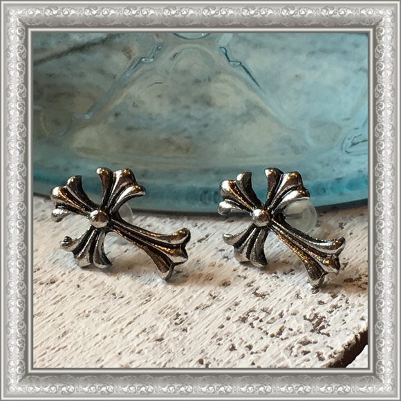 Little Cross Earrings - Picture 3 of 4